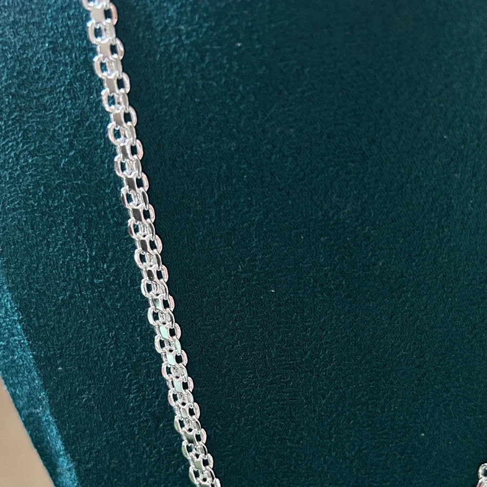 925 Sterling Silver made in Italy 20 inch‎ mariner Chain Necklace